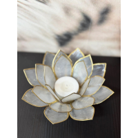 Lotus sfeerlicht naturel goudrand 